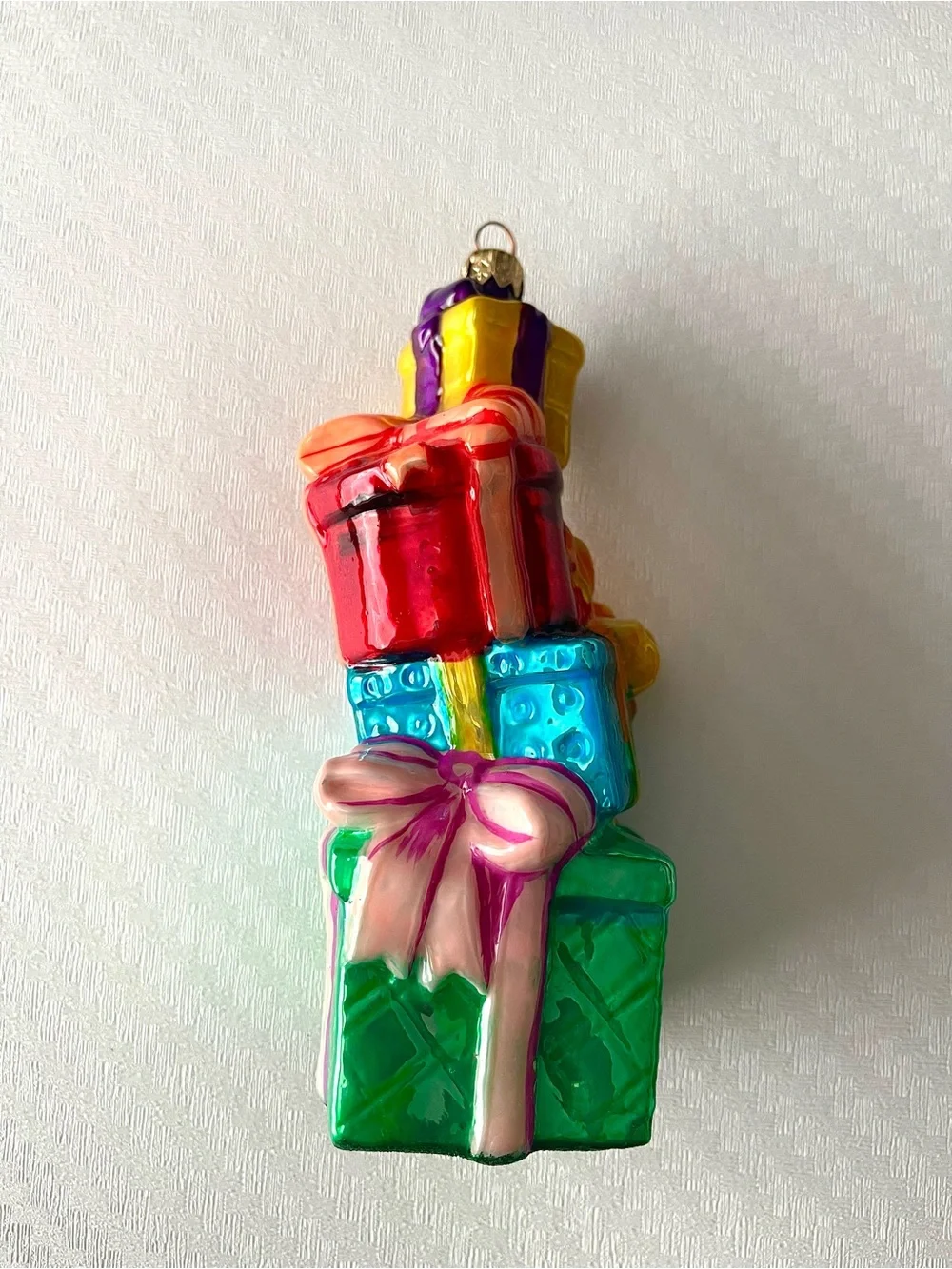 KOMOZJA Tower of Treasures Christmas Decoration Ornament Blown Glass Handpainted